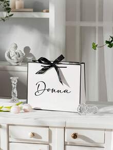 1pc - Customized Wedding Gift Bag, Personalized Bridesmaid Gift Box, Bridal Party Favor Bag, Customized Birthday Gift Bag, Wedding Gift Bag, Bridesmaid Gift Bag, Engagement Gift Bag, Party Favor Bag, Ribbon Tie Gift Bag, Graduation Gift Bag, Employee Gift Bag, Valentine's Day Gift Bag, Birthday Gift Bag, Halloween Gift Bag, An Ideal Gift For Bridesmaids. ,Forever Love - Multicolor - View 2