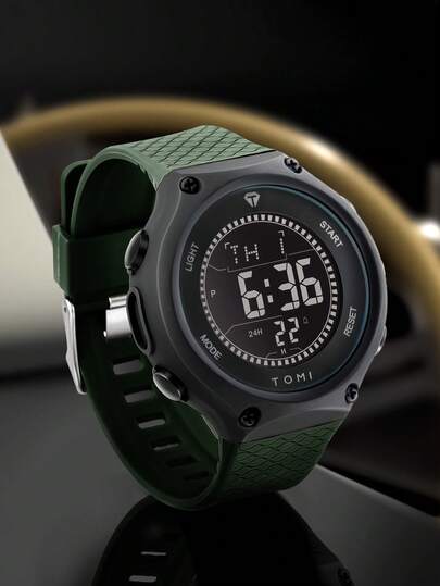  TOMI 单只装盒装简约科技风 TPU 材质奢华简约学生/青年运动电子手表，适合日常佩戴，礼品之选