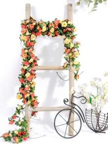 1/3PCS 94.48英寸人造花藤蔓丝绸花，防紫外线假植物，南瓜，适用于家居装饰、婚礼装饰、秋季装饰、房间装饰、厨房配件、餐厅、卧室装饰、浴室配件、万圣节装饰、圣诞节装饰、新年装饰、户外花园、新娘手捧花、拍摄道具、学校用品、开学季、校园装饰室内外装饰