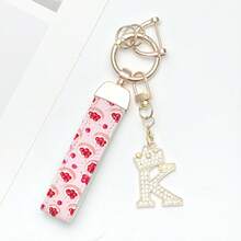 1 件锌合金钥匙扣，采用印花 PU 皮革设计，搭配闪亮皇冠字母吊坠，防锈涂层，适合悬挂车钥匙、钥匙等。它与任何东西相匹配，是引领潮流的必备品！ - 彩色 - 查看 19
