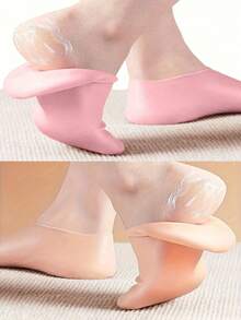 1 Paar hochelastische Druckausgleichssocken, wiederverwendbare Aloe Vera Socken, Nacht-SPA Socken, Antirutsch Gel High Heels, für Männer und Frauen mit trockener Haut, trockenen Füßen und rauer Haut, Fußpflege für Zuhause, zusammen mit Ihrer Lieblings Lotion und Creme zu verwenden, Geschenk, Geschenk für meine Mutter, Freundin, multiple Kombinationsoptionen, passend für Massage und zum Einsatz von Feuchtigkeitsgel für die Fußpflege, Geschenke für Freundinnen, weibliche Geschenke