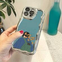 Funda para teléfono 1PC TPU Diseñado Teléfono de onda galvanizada, evita el desgaste, disipación de calor transpirable y a prueba de polvo, adecuado 11, 12, 13, 14, 15, 16 Plus Pro Promax XSMAX X/XS DDNYBLK - Plateado - Ver 5