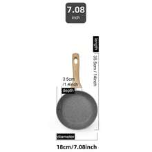 7/9.5/11英寸不粘煎锅，家用厨房炒菜用具，可机洗，隔热手柄设计，适用于电磁炉，采用复合锅底 - 彩色 - 查看 11