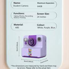 Instant Print Camera With 1080P HD, Includes 4 Rolls Of Color Printing Photo Paper, Ideal Birthday And Christmas Gift For Boys And Girls