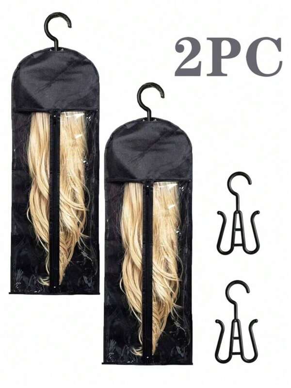 1pc/2pcsHook Wig Waterproof Wig Storage Wig Stand Wig Hanger Foldable Wig Holder Portable Collapsible Wig Rack For Multiple Wigs Hats Storage Display Styling Travel Hair Replacement, Keep Wigs In Shape, Black