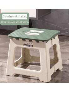 1pc Thick Plastic Foldable Stool, Portable Mini Outdoor Adult Chair, Fishing Bench With Handle - Multicolor - View 9