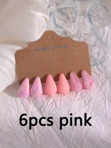 6pcs/Set Colorful Teardrop Earrings Set, Suitable For Women's Daily Wear, Great Gift For Mom Or Best Friend