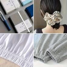 10/20 قطعة شريط مطاطي أسود وأبيض عالي المرونة - حبل قماش مطاط متين، متعدد الأحجام، مناسب للمشاريع DIY والإصلاحات، أساسيات الخياطة | شرائط مطاطية متعددة الاستخدامات | نسيج ناعم (بدون بكرة)