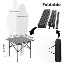 Folding Table,Outdoor & Indoor  Friendly, Sturdy Aluminum Camping Table With Snap-Together Design, Carry Bag Included, Great For Camping, Tailgating, Grilling, Hunting, Outdoor Dining,Fishing..... Gift For Boyfriend,Husband,Parents