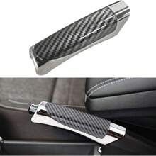 Car Handbrake Cover, Brake Covers, ABS Anti-Scratch Wear-Resistant Protective Cover With Comfortable Grip, Car Decor Accessory Handbrake Grip Cap Fit Most (Carbon Fiber Pattern)