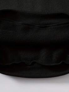 Customized Girls' Hooded Sweatshirt With Personalized Design On Back - Logo/Class Uniform/Graduation Season/Photo/Anniversary/Birthday/Drawing/Friend's Photo/Pet/Family/School Logo/Dance Team Logo/Customize Your Hoodie - Black - View 5