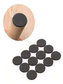 kit 32 Unidades Protetor Círculo Pé Cadeira Piso Maçaneta Porta - Preto - Visão 3