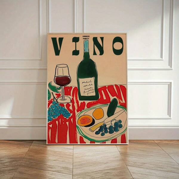 1PC Vintage Style Art Journey, Culinary Journey, Classic Artworks For Restaurants, Offices, Salons, And Restaurant Decorations