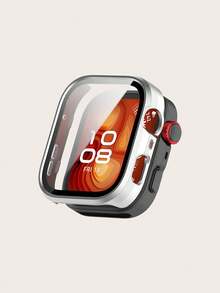 1pc Unisex Plain Color Cover Case & Screen Protector All-In-One PC Smartwatch Case Compatible With Huawei Watch Fit 4 Pro