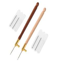 1pc Crochet Hook With 3 Needles Embroidery Tools Glitter Sequins Bead Needle Hooks Beading Embroidery Tool Kit