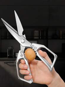 مقص طبخ من الفولاذ المقاوم للصدأ، متعدد الوظائف للمطبخ، مقوى لقطع عظام الدجاج، مساعد لتحضير الأسماك والطعام، مقص خاص لكسر عظام الدواجن، متعدد الاستخدامات للشواء والمطاعم، مقص مطبخ قوي للاستخدام المنزلي