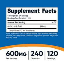 Nutricost Alpha Lipoic Acid 600mg Per Serving, 240 Capsules - Gluten Free, Vegetarian Capsules, Soy Free & Non-GMO | Alpha Lipoic Acid, Antioxidant, Non-GMO, Gluten Free, Vegetarian, Soy Free, Capsules, Premium Quality, R-Alpha Lipoic Acid, Dietary Supplement, Wellness - 其他 - 查看 2