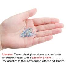 20 Grams 0.7oz AB Colored Crushed Glass For Resin Art DIY,Broken Fire Glass Pieces For Tabletop Fire Pit,Crafts,Home Decorations Vase Fillers