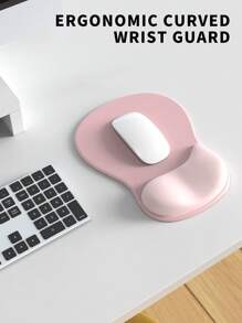 1 Silicone Ergonomic Wrist Pad, A Mouse Pad That Naturally Fits The Wrist, Relieves Hand Pain, Suitable For Laptops/Computers, With A Gradient Minimalist Design And A Thick Mouse Pad With A Silicone Anti Slip Base