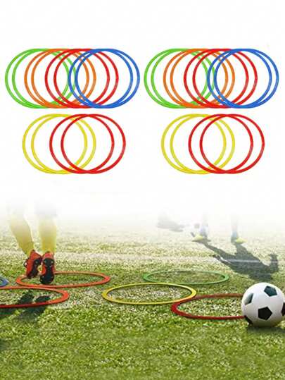1/10/20pcs Hopscotch Agility Rings, Sports Training Equipment For Football, Fitness, Randomized Colors, Christmas