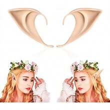 FRESHME Fairy Pixie Elf Ears - Cosplay Soft Pointed Ears Elven Masquerade Vampire Fairy Ears Makeup Costume Accessories - B - Short Elf Ears(1 Pair) - View 10