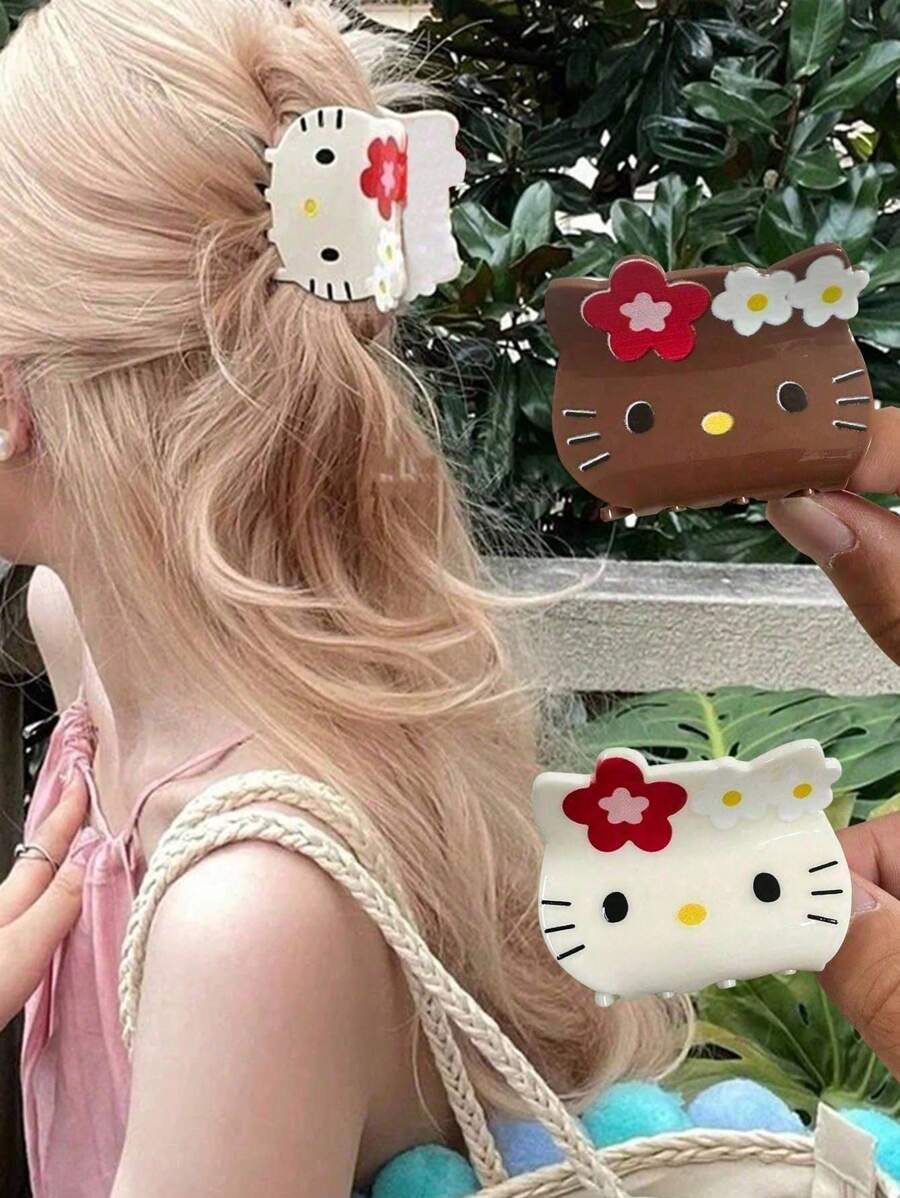 Sanrio 1Pc Hello Kittys Clips Hair Cartoon Headwear Accessories Birthday Gift(Some Parts May Be Random)
