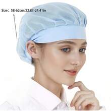 1pc Breathable Mesh Anti-Dust Hat For Cafeteria, Restaurant, Factory, Worksite, Kitchen, Chef, Non-Slip Sweatband, Suitable For Cooking, Dustproof, Oil-Proof, Breathable - Multicolor - View 2