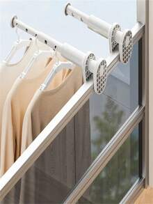 1/2 Pcs Portable Retractable Travel Drying Rack - Non-Perforated Retractable Hanger, Lightweight And Durable Plastic, Suitable For Home, Hotel, Dormitory, Business Trip - Space-Saving Indoor Drying Rack, Dormitory Essentials, Stylish Design, Non-Perforated Installation - Multicolor - View 8