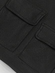 Váy quần nữ dáng xòe bất đối xứng, phong cách đường phố, gợi cảm, chất liệu da PU, thắt dây, ôm sát, kiểu mini, phong cách Y2K, cạp chồng chéo, vạt bất đối xứng, co giãn, dáng chữ A, chất liệu da PU, thích hợp cho các buổi hòa nhạc, lễ hội âm nhạc, ngày lễ Thánh Patrick, màu đen thanh lịch, mùa xuân. - màu đen - Xem 10