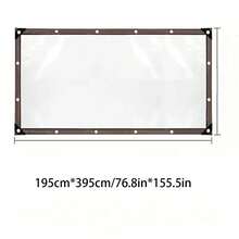 1pc Heavy-Duty Clear Plastic Tarp - Plastic Cover For Patio, Greenhouse, Garden, Porch - All-Season Rain, Dust, Wind, And Snow Protection - Stylish Protective Canopy| Plastic Material - Transparent - View 14