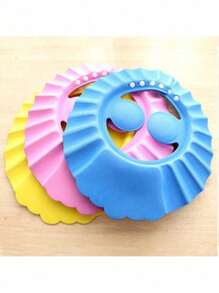 1pc Adjustable Shampoo Cap, Ear Protection Shower Cap, Shower Cap, Shower Products,Random Color Home Bathroom Decor Summer - Multicolor - View 9