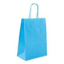 Sacola de Papel Lisa pacote com 12 unidades - Azul - Visão 2