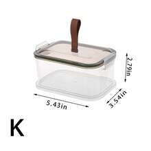 1-5Pcs Sealed Food Storage Containers - Kitchen Storage Containers, Multipurpose Kitchen Pantry Organizer For Sugar, Flour, Pasta, Peanuts, With Lid, Sealed - Black - View 12