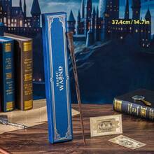 Warner Bros Bacchetta magica di Harry Potter - Bacchette dei personaggi del film ufficialmente autorizzate, realizzate in resina con anima in metallo incorporata per maggiore durabilità e resistenza alla rottura [Garanzia di autenticità] - Bacchetta di Lucius Malfoy, bacchetta di Hermione Granger. Perfetta per feste, esibizioni, cosplay, collezioni e regali