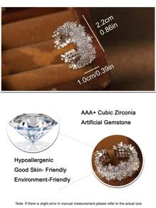 1pc Exquisite Many Three-Dimensional Small Flowers Rings For Women Engagement Cubic Zirconia Gifis Daily Wear Copper Jewelry