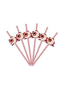 10pcs/Set Halloween Party Decoration Disposable Paper Straws, Special Patterns Of Spider, Pumpkin, Witch, Skeleton, Wedding And Birthday Supplies, Home And Party Decorations - Multicolor - View 9