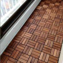30Pcs Plastic Interlocking Deck Tiles, Solid Acacia Deck Tiles 12''x12''Interlocking Flooring Tiles Checker Pattern ,Patio Floor Decking Tiles For Balcony Decor Backyard - 棕色 - 查看 5