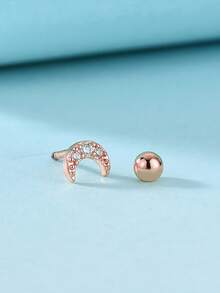 5 件时尚十字架、心形、月亮人造锆石女士耳钉套装，身体穿孔派对饰品 - 5個 - 查看 3