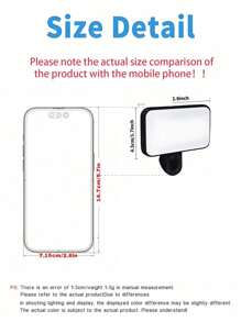 Luz LED compacta portátil con clip para fotografía de acción - 3 modos de iluminación, brillo y ángulo ajustables, interfaz USB, adecuada para computadora portátil/teléfono móvil/tableta/videollamada/maquillaje, apta para selfies y transmisión en vivo, luz portátil