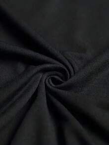 Camiseta de manga corta de gran tamaño para hombre y mujer con estampado de planetas celestes - Cuello redondo, corte holgado, blusa casual, silueta en línea para atuendos informales, top minimalista (lavable a mano) - No - Negro - Ver 5