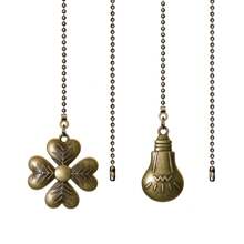 1 Set Ceiling Fan Pull Chain Ornaments Extension,12 Inches Lighting And Fan Beaded Ball Fan Pull Chain Extender With Connector, Dragonfly And Butterfly Ceiling Fan Pull Chain