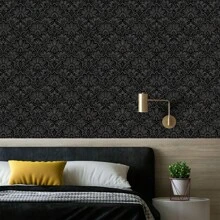 1 pezzo Carta da parati floreale adesiva e a forma di P V, impermeabile, rimovibile, autoadesiva, senza cuciture, adatta per soggiorno, camera da letto, ufficio, mobile, libreria, rinnovo, fai da te, dormitorio, 17.1111 pollici