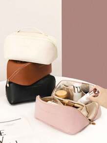 2 pezzi/1 pezzo Borsa da viaggio estiva, Borsa organizer per cosmetici impermeabile di grande capacità, Pochette portatile da donna per strumenti di trucco, adatta come regalo per vacanze, damigelle, matrimoni, articoli essenziali per il ritorno a scuola