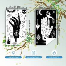 骷髅手、骨头、鬼魂万圣节厨房毛巾，现代矩形超柔软吸水轻便毛巾套装，适用于海滩、淋浴、游泳池、露营、旅行、运动风格沙滩巾，节日必备浴室厨房装饰洗碗布厨房毛巾礼物