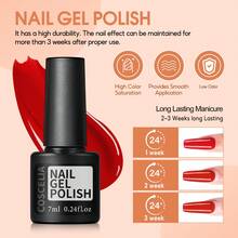 coscelia Halloween Nails 38PCS Gel Polish Kit With Nail Lamp Semi-Permanent Gel Nail Polish Set With Base Coat And Top Coat Bright Color Nail Gel Polish Soak Off UV Gel Polish Glitter Nail Salon Manicure Gift For Women