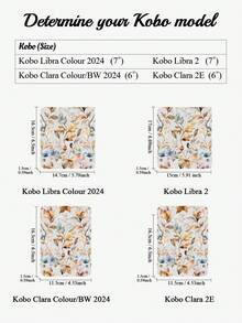 精美浪漫清新的秋叶 Kobo 保护壳，适用于 Kobo Clara Color/BW 2024、Kobo Clara 2E、Kobo Libra Color 2024、Kobo Libra 2，TPU 材质，浪漫礼物 - 彩色 - 查看 11