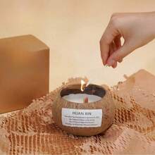 1/3pcs, 3.9 X 2.8 Inch Coconut Shell Candles, 1pc Handmade Poured Coconut Bowl Candle - Pineapple Papaya Scented, Dual Layer Wax Blend, Soy Wax Scented Candle, Wooden Wick