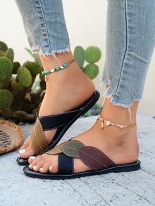 Dép đi biển thời trang mới cỡ lớn cho nữ, mùa hè đơn giản & thoải mái, hở mũi, lưới rỗng, thoáng khí, chống trượt, nhẹ, có sẵn màu đen và nâu - màu đen - Xem 7