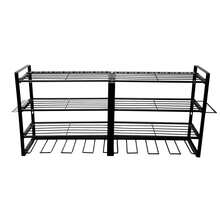 4 Layers 8 Slots Wall Mount Power Tool Organiser Garage Tool Holder Organiser Rack - Black - View 1