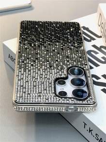 Sequins Luxury Gradient Shiny Rhinestone Phone Case Compatible With Samsung Galaxy S25 S24 Plus S23 S22 Ultra Stylish Bling Protect Back Cover